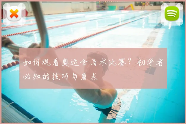 如何观看奥运会马术比赛？初学者必知的技巧与看点