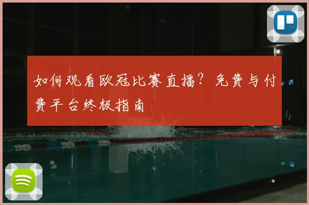 如何观看欧冠比赛直播？免费与付费平台终极指南